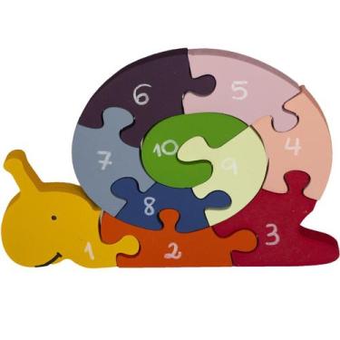 Imagem de Quebra-Cabeça de Caracol com Números - Eduka Brink