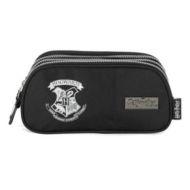 Imagem de Estojo Harry Potter 3 Divisórias Material Escolar Hogwarts - - LUXCEL,