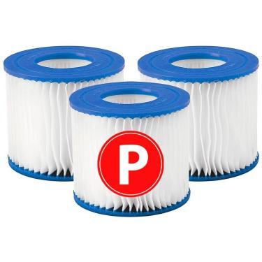 Imagem de Kit 3 Cartuchos Refil Tipo P Filtrante Bomba Piscina Vg Plus