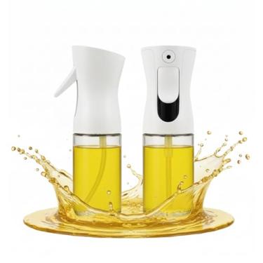 Imagem de Borrifador Spray para Azeite e Óleo 200ml – Dispenser Pulverizador para Temperos, Vinagre e Molhos – Uso Doméstico e Culinário – Galheteiro Reutilizável e Anti-Respingos para Cozinha (BRANCO)