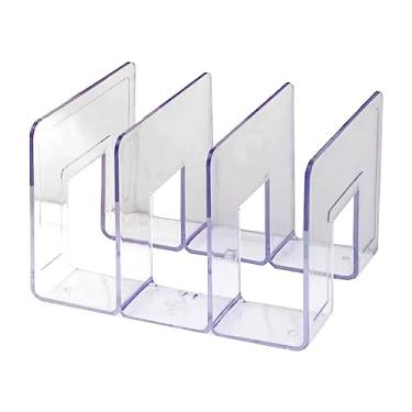 Imagem de Alomejor Organizador de Bolsa para Coset, Rack de Armazenamento de Bolsa Transparente, Prateleira Organizadora de Bolsa Empilhável de Material para PC para Armário, Quarto e Display de (3 Seção)