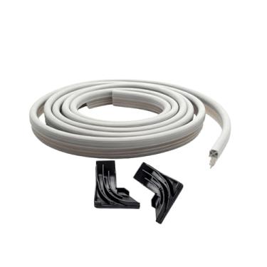 Imagem de Vedação de porta de lava-louças Wd08x10057 (cerca de comprimento de 227 cm), com defletor de canto de banheira WD8X227 direito e esquerdo WD8X228 compatível com junta de porta de lava-louças ge