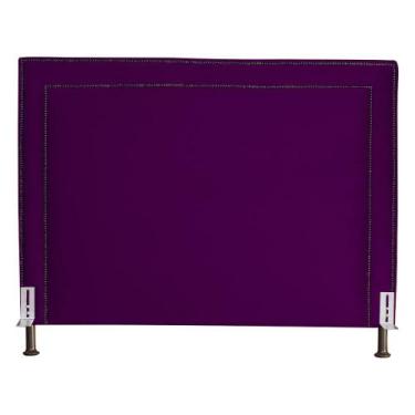 Imagem de Cabeceira Viviane Luxo Veludo Para Cama Box - DS Estofados, Casal, Rox