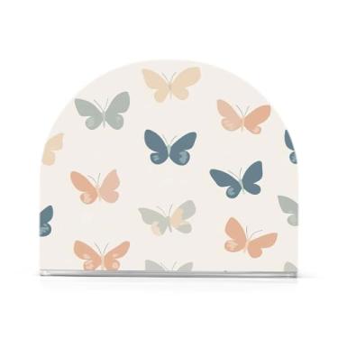Imagem de STAYTOP Suporte de guardanapo, porta-guardanapos de borboletas para mesas cozinha restaurante decoração de casa, suporte decorativo moderno para guardanapos de coquetel de papel de jantar