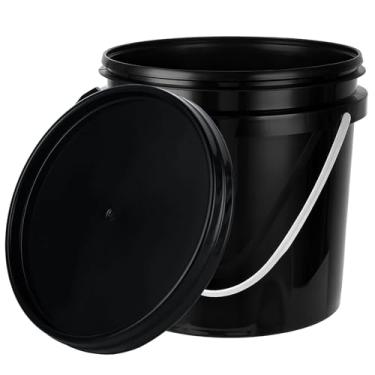 Imagem de AKOLAFE 1 balde de tinta para pintura, latas de tinta vazias de 1 galão com tampas e alças, recipientes de armazenamento de tinta, recipientes de tinta de plástico, latas de tinta de 4 litros com