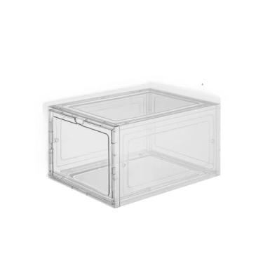 Imagem de Caixa Organizadora Acrilica para Maquiagem Com Porta Empilhavel Perfume Penteadeira Banheiro(1 caixas)