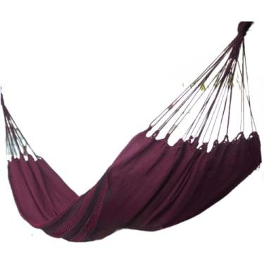 Imagem de Rede Dupla ConfortáVel – Perfeita Para Relaxar No Jardim, Quintal Ou Varanda(Rede Descanso Vinho c/Preto)