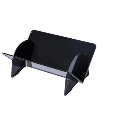 Imagem de Suporte para armazenamento de CDs Rack de armazenamento disco CD Album Record Display Stand Estante transparente(Preto)