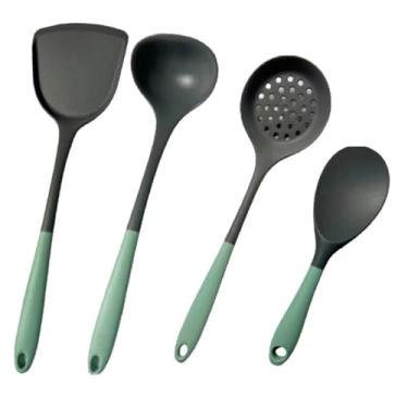 Imagem de Conjunto de 4 panelas de silicone, resistente a altas temperaturas, silicone de grau alimentício, cozimento antiaderente