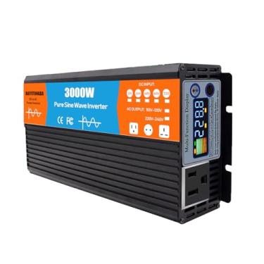Imagem de Inversor de onda senoidal pura de 3000 W, conversor de 12V 24V 48V 60V 72V CC para 120 V/230 V CA, inversor de energia para caminhão, residência, trailer,12V to 230V 50Hz