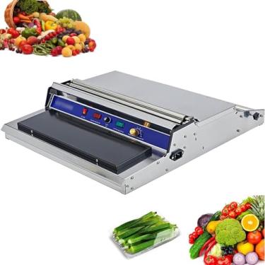 Imagem de GUAVFH Envoltório de filme para máquina de embrulhar à mão, máquina de embalagem de plástico, temperatura ajustável 50-140 °C, envoltório de filme para máquina de embrulhar à mão, placa de aquecimento