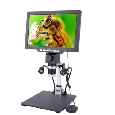 Imagem de Zopsc Microscópio Digital, Tela HD de 10,1 Polegadas, Microscópio Eletrônico 2000X 12MP Com Luz de Preenchimento LED para Identificação Mineral, Observação Biológica