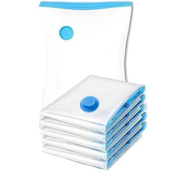 Imagem de Conjunto De Sacos De Armazenamento A VáCuo Para Bagagem – OrganizaçãO De Roupas E GestãO Do Guarda-Roupa(5,Bomba manual)
