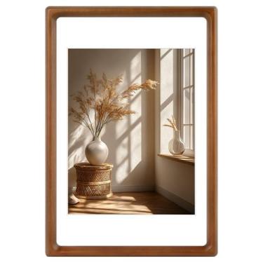 Imagem de Porta-retratos Golden State Art 20x30cm Madeira maciça marrom