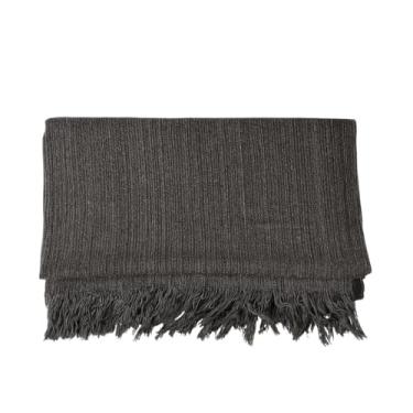 Imagem de Manta para Sofá Gigante 2,40x1,80m Casal Algodão Macio Decorativa(Cinza Escuro Mesclado)