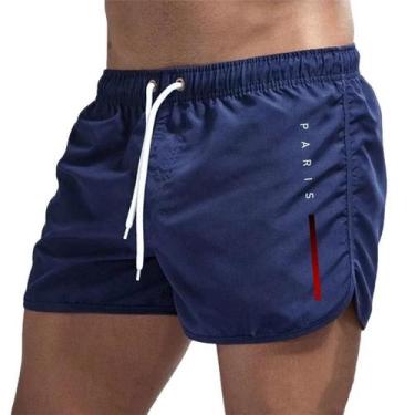 Imagem de Bermudas Masculinas De Verão Casuais Para Esportes Praia Academia Fitn