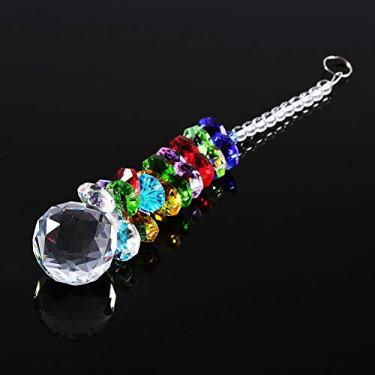 Imagem de GLOGLOW Pingente de Coletor de Sol de Cristal Com Ornamento Suspenso, Fundo Transparente Colorido, Decoração de Bola de Lustre para Janelas e Lâmpadas, Decoração Diária