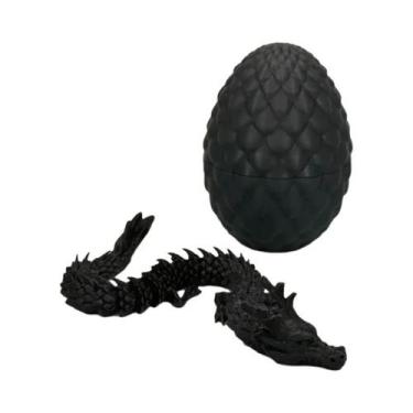 Imagem de Ovo surpresa de dragão chinês 3D, mini decoração conjunta móvel, prese