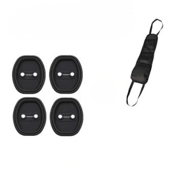 Imagem de Batente Porta Carro Kit de 4 Peças Borracha Amortecedor AntiImpacto Protetor Porta do Carro Anti-Colisão Veicular Universal para Proprietários de Carros(Kit Preto+Bolsa Organizador)