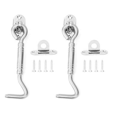 Imagem de Cuofyunl estilo europeu engrossar aço inoxidável porta janela trava gancho titular acessórios de ferragem