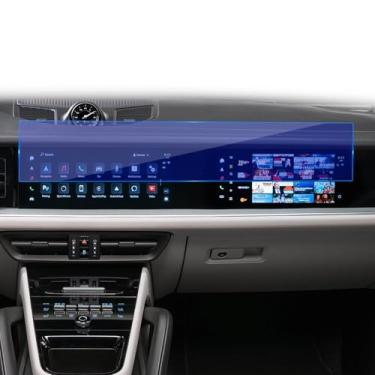 Imagem de APKPKPKU Bloqueio de luz azul para Porsche Cayenne 2026 Protetor de tela integrado para 2024 2025 Cayenne E-Hybrid AIO navegação 12,3 polegadas + 27.7 cm tela sensível ao toque vidro temperado
