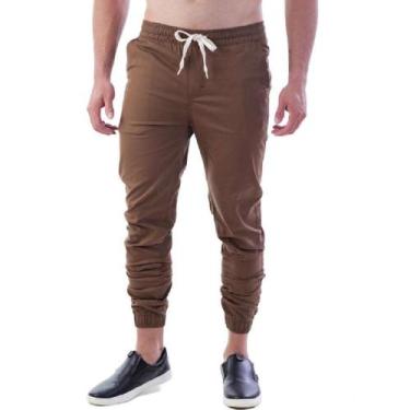 Imagem de Calça Jogger Sarja Masculino Hypno Original Amil KAKI, Kaki, EGG