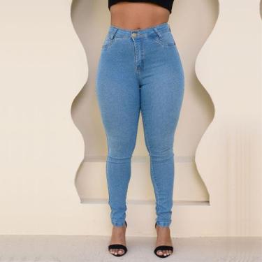 Imagem de Calça Feminina New Com Jeans Pistolado Suave Marmorizado - Ss Jeans, A