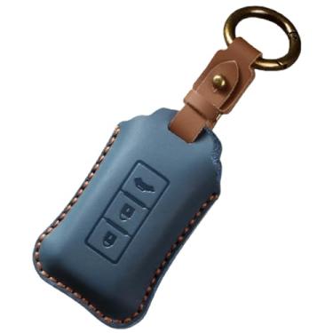 Imagem de Capa artesanal para chaveiro, compatível com Mitsubishi L200/ASX/Outlander/Eclipse Cross/Pajero Sport/Lancer, acessórios para chaveiro(Blue B)