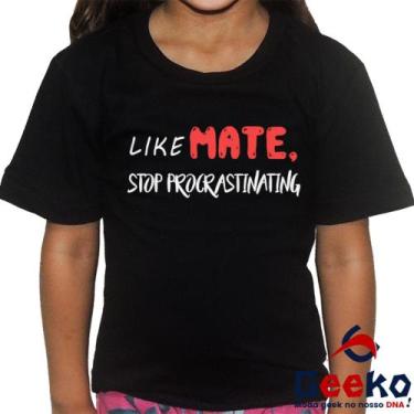Imagem de Camiseta Infantil Stray Kids 100% Algodão Like Mate Stop Procrastinati