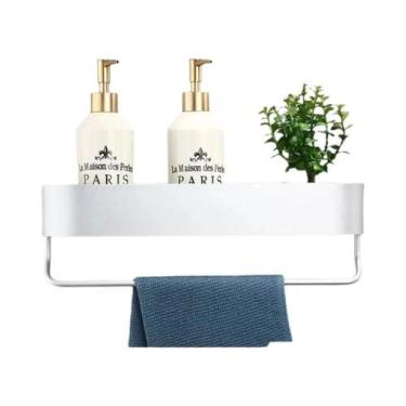 Imagem de Prateleira De Armazenamento De Banheiro Em Alumínio Montada Na Parede,