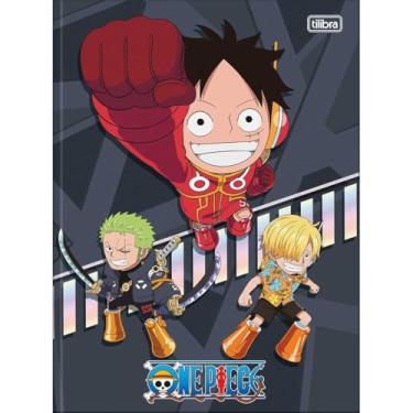 Imagem de Caderno One Piece Universitário Brochura TILIBRA - 80 Folhas (Preto)
