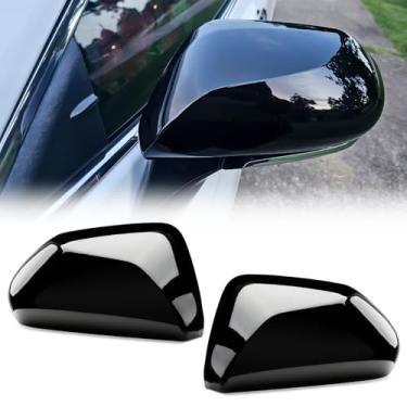 Imagem de ACLONG Capas espelhadas pretas brilhantes adequadas para Toyota Camry 2018-2025 – Substituição da tampa traseira do lado do motorista e do passageiro (1 par)