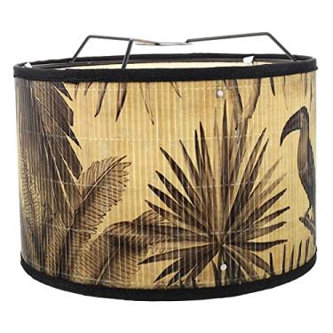 Imagem de Decoração de casa Decoração vintage Abajur de tambor Abajur vintage com clipe para lâmpada Tecido desmontável Capa de luz de linho natural para abajur de mesa Abajur de cabeceira Spider Fitter Decoraç