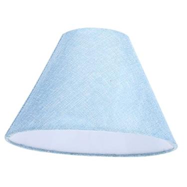 Imagem de Abajur azul abajur abajur de serapilheira roxo lâmpadas de reposição abajur de tambor abajur de parede tampa de abajur tampa de suprimento de lâmpada para lâmpada de mesa piso de tambor (Color : Sky-