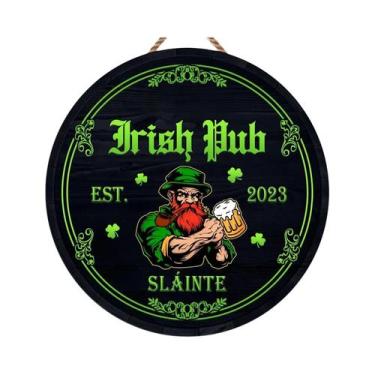 Imagem de Placa Decorativa De Madeira Para O Dia De São Patrício, Estilo Retrô C