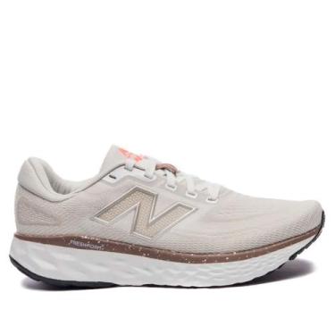 Imagem de Tênis Feminino New Balance Fresh Foam X Evoz V4 Off White/Marrom, Off 