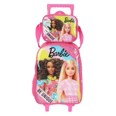 Imagem de Kit Mochila De Rodinhas E Lancheira Escolar Menina Barbie-Feminino