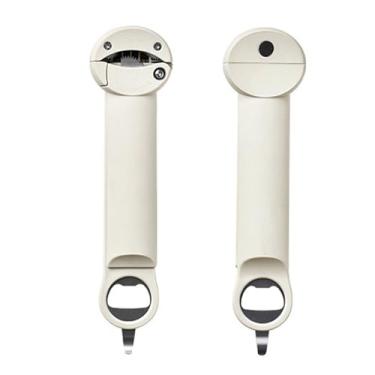 Imagem de Abridor de Latas Retrátil Multifuncional com Ajustador Tampa Jarras Ajustável na Parte Trás Cabo Ergonômico Engrenagem Aço Inoxidável para Mãos Fracas Utensílio Cozinha Camping Churrasco Festa