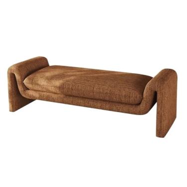 Imagem de Banco de cabeceira moderno estilo retrô para guardar roupas e sapatos, sofá, quarto, cama, entrada marrom (grande)