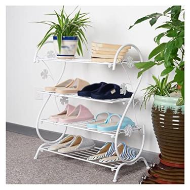 Imagem de Sapateira de armazenamento de sapatos para entrada de ferro forjado multicamadas rack de armazenamento de sapatos dormitório armário de sapatos quarto sapateira para armário organizador de sapatos