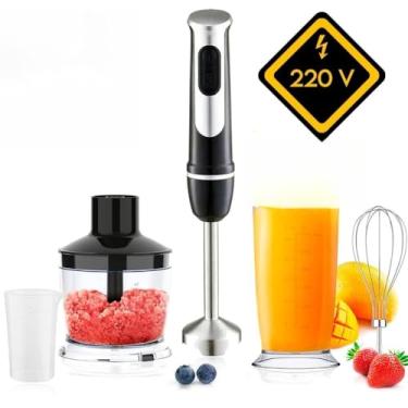 Imagem de Mixer 4 em 1 Inox 600W com Batedor Processador Triturador Copo Medidor 110v 220v(220v)