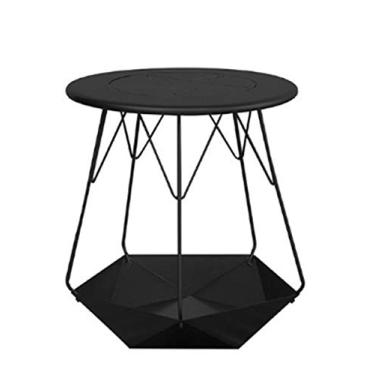 Imagem de Mesa de chá pequena moderna simples sala de estar sofá armário lateral mesa criativa casa luz luxo canto móvel mesa lateral (cor: 1)