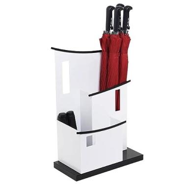 Imagem de x3anggyt5 Suporte de guarda-chuva de camada dupla de metal interno, longo e dobrado, para casa, escritório, loja, saguão, entrada economiza espaço