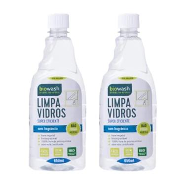 Imagem de Kit 2X: Limpa Vidros Refil Biodegradável Biowash 650ml