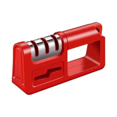 Imagem de Afiador De Facas Dobrável 4 Em 1 Com Pedras De Afiar Cônicas De Cerâmi