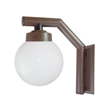 Imagem de Arandela Solarium 210 Globo de Vidro Leitoso - Ideal Iluminação, Marro