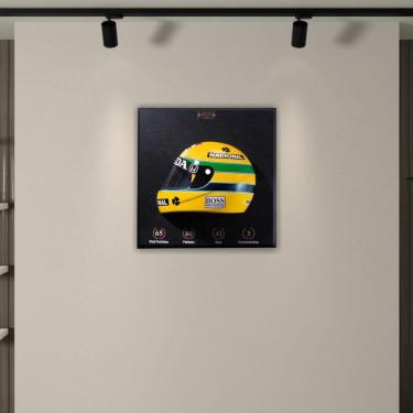 Imagem de Quadro 3D Decorativo Helmet Capacete Fórmula 1 50X50 Senna 1988 G53 - Gran Belo