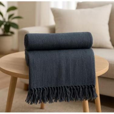 Imagem de Manta para Sofá King Luxo Super Gigante 300x180 Mts Capa Decorativa Decoração Quarto e Sala (Uga3,00x1,80M Cinza Escuro)