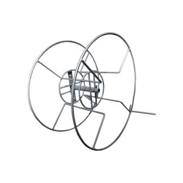 Imagem de Enrolador De Mangueira Para Jardim Em Aço 1/2 E 3/4 - Cor: Branco