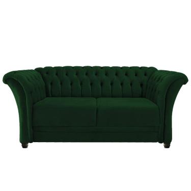 Imagem de Namoradeira Chesterfield Sofia Suede Verde